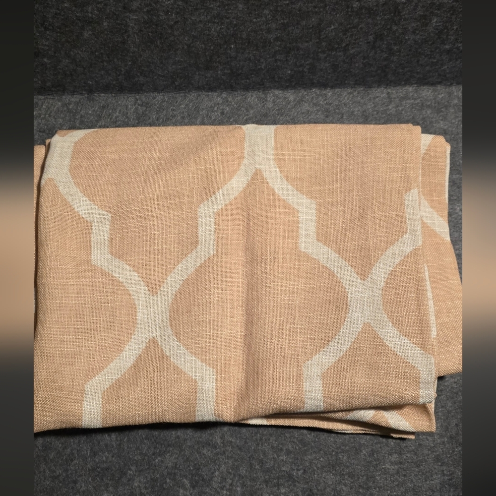 Beige Patterned Curtain - Picture 4 of 4